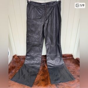 NWT Vintage Y2K Banana Republic Mid-Rise Flare/Bootcut Ultra Soft Leather Pants
